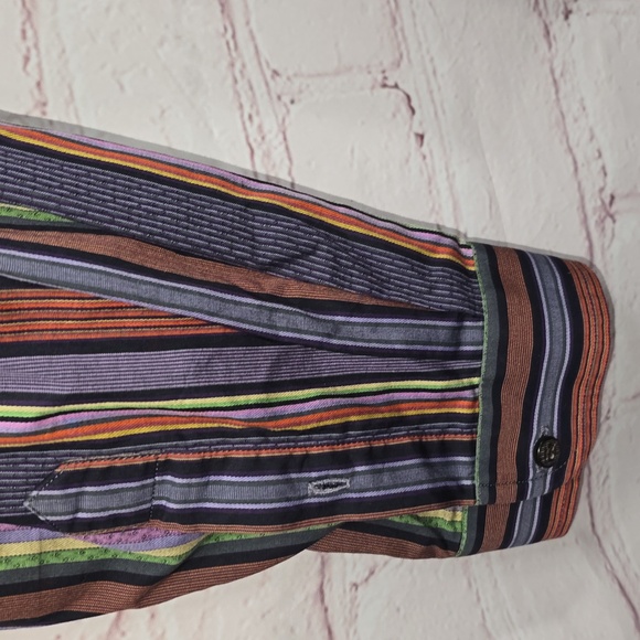 Robert Graham Multicolored Striped Button Down Men’s Shirt Size XL - Picture 5 of 12